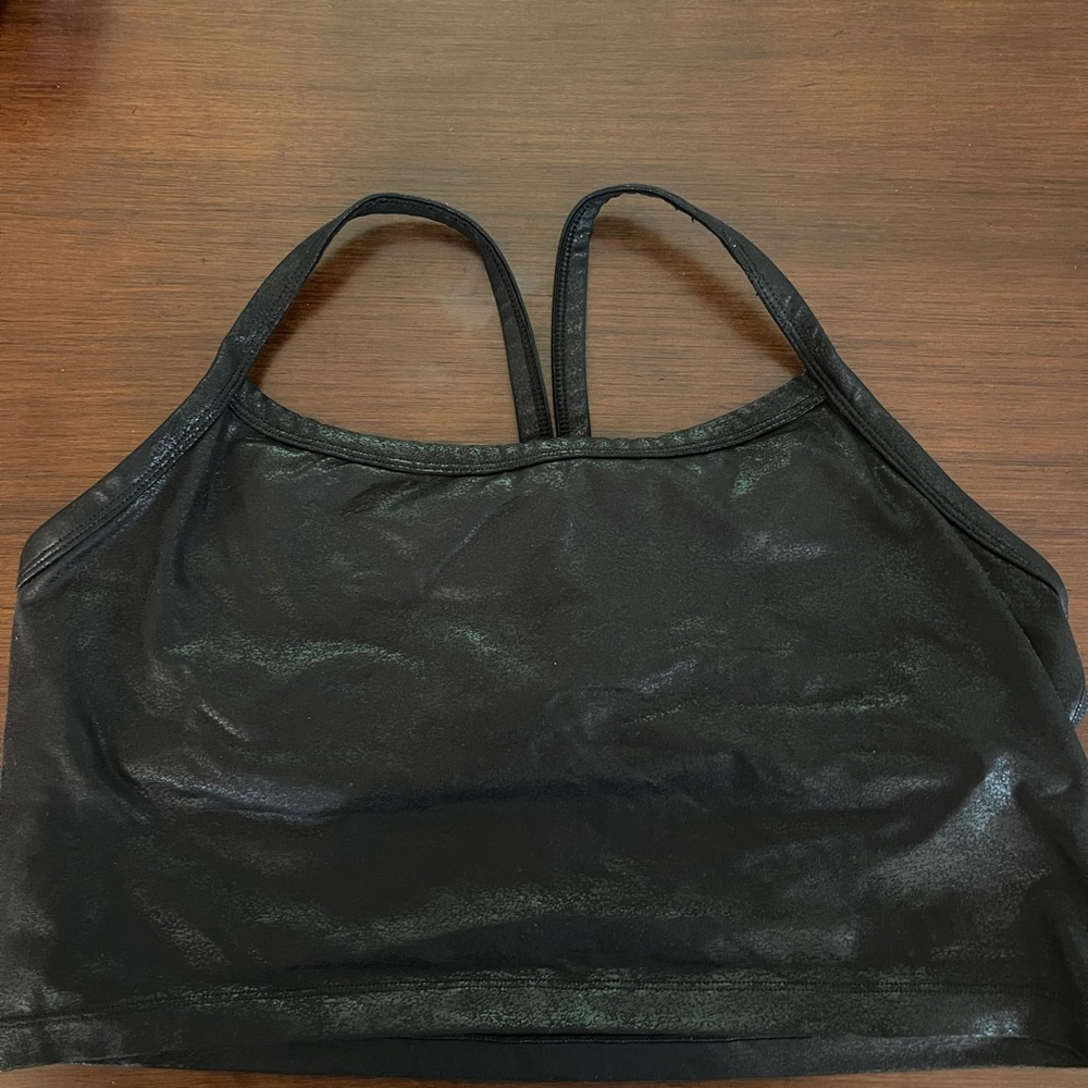 Aerie Shimmer Black Sports Bra